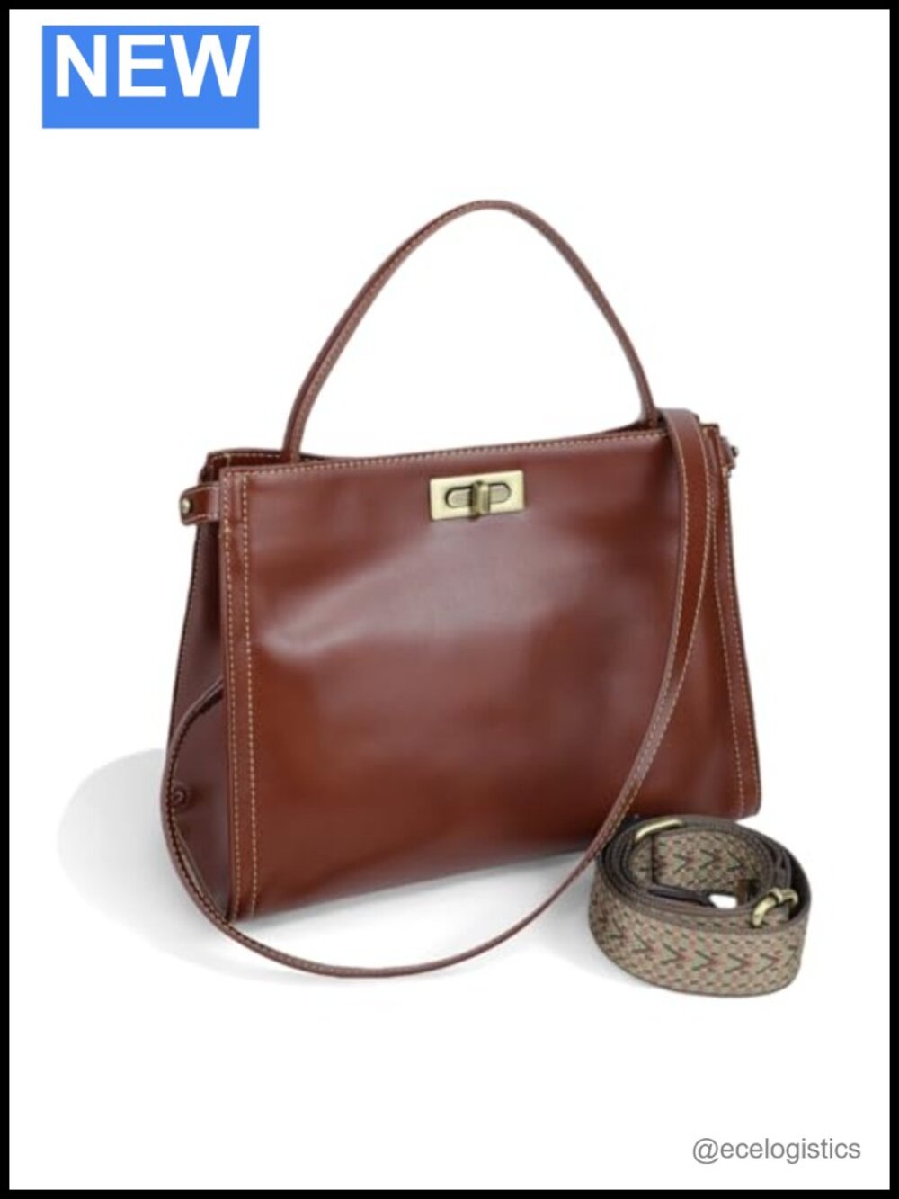 Genuine Leather Vintage Satchel Crossbody Bag Women's Top Handle Purse